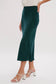 Evergreen Midi Satin Skirt