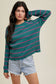 Willa Knit Ribbed Sweater in Teal