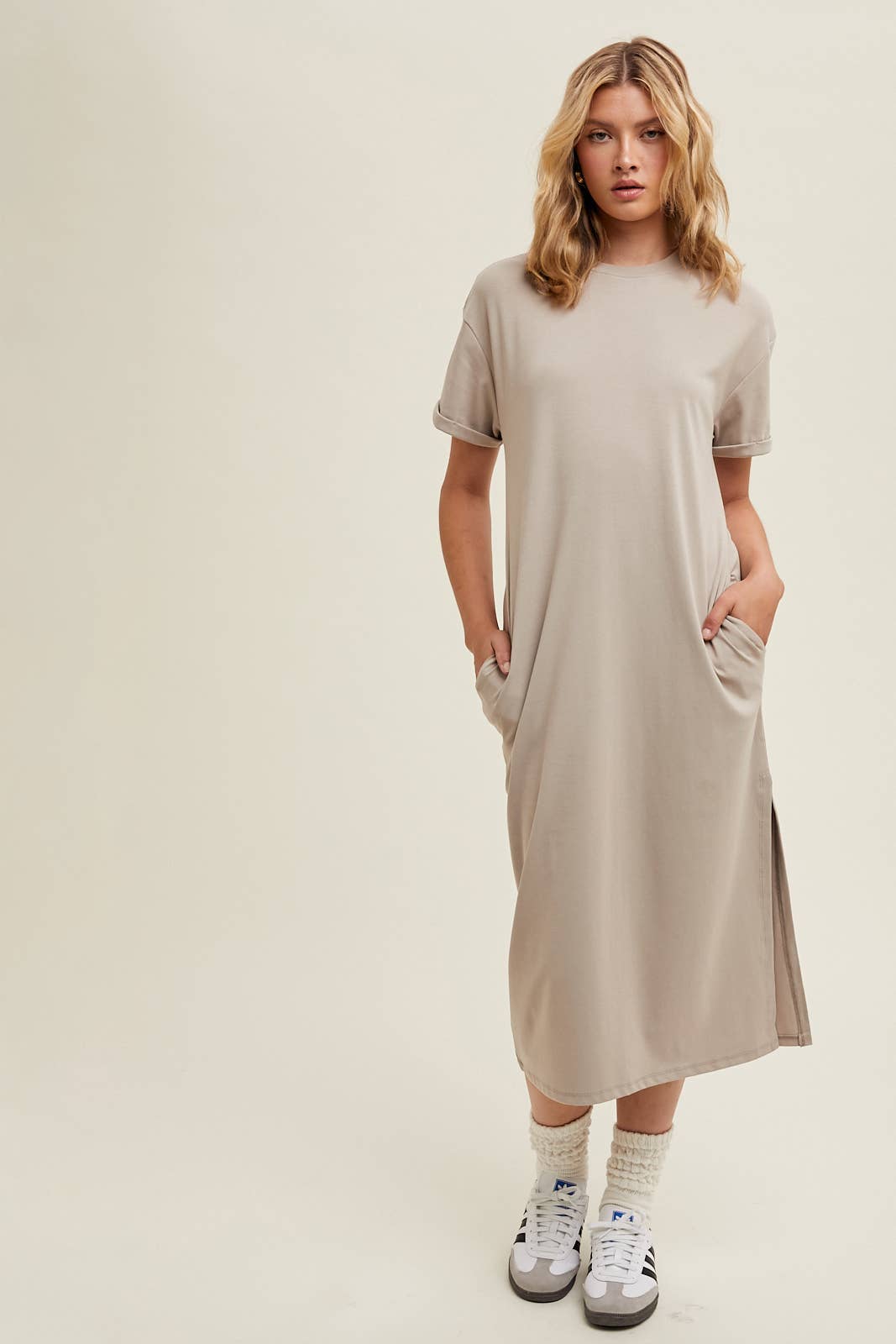 Leah Casual Midi Tee Dress