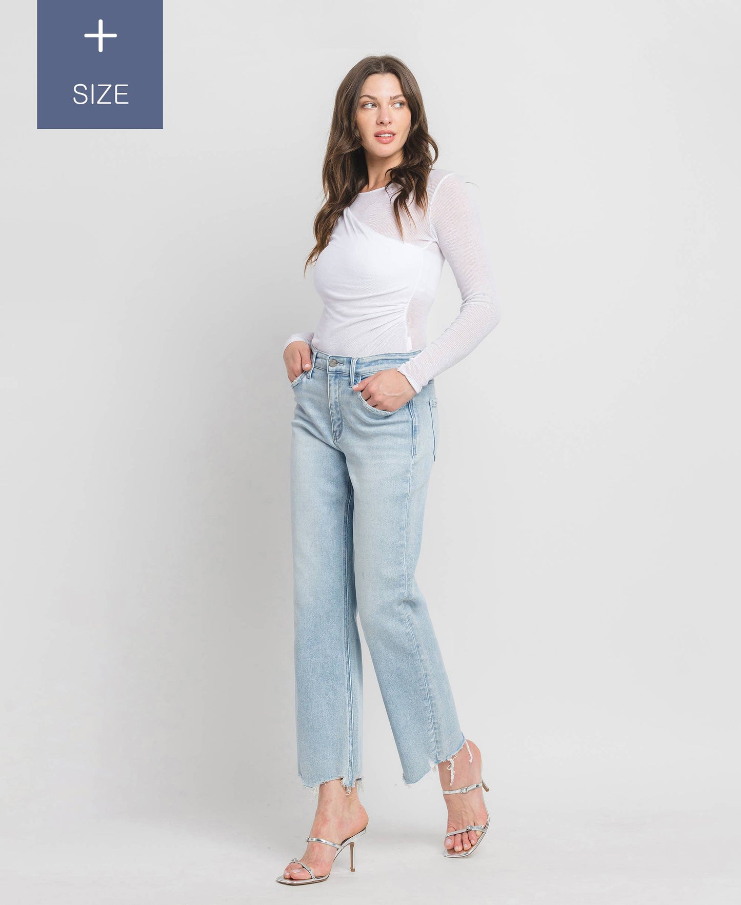 The Slim Wide Leg Jean in Plus Size