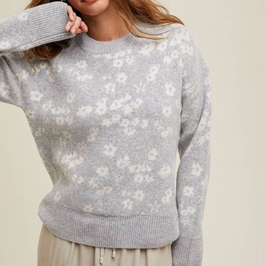 Floral Brushed Cozy Sweater