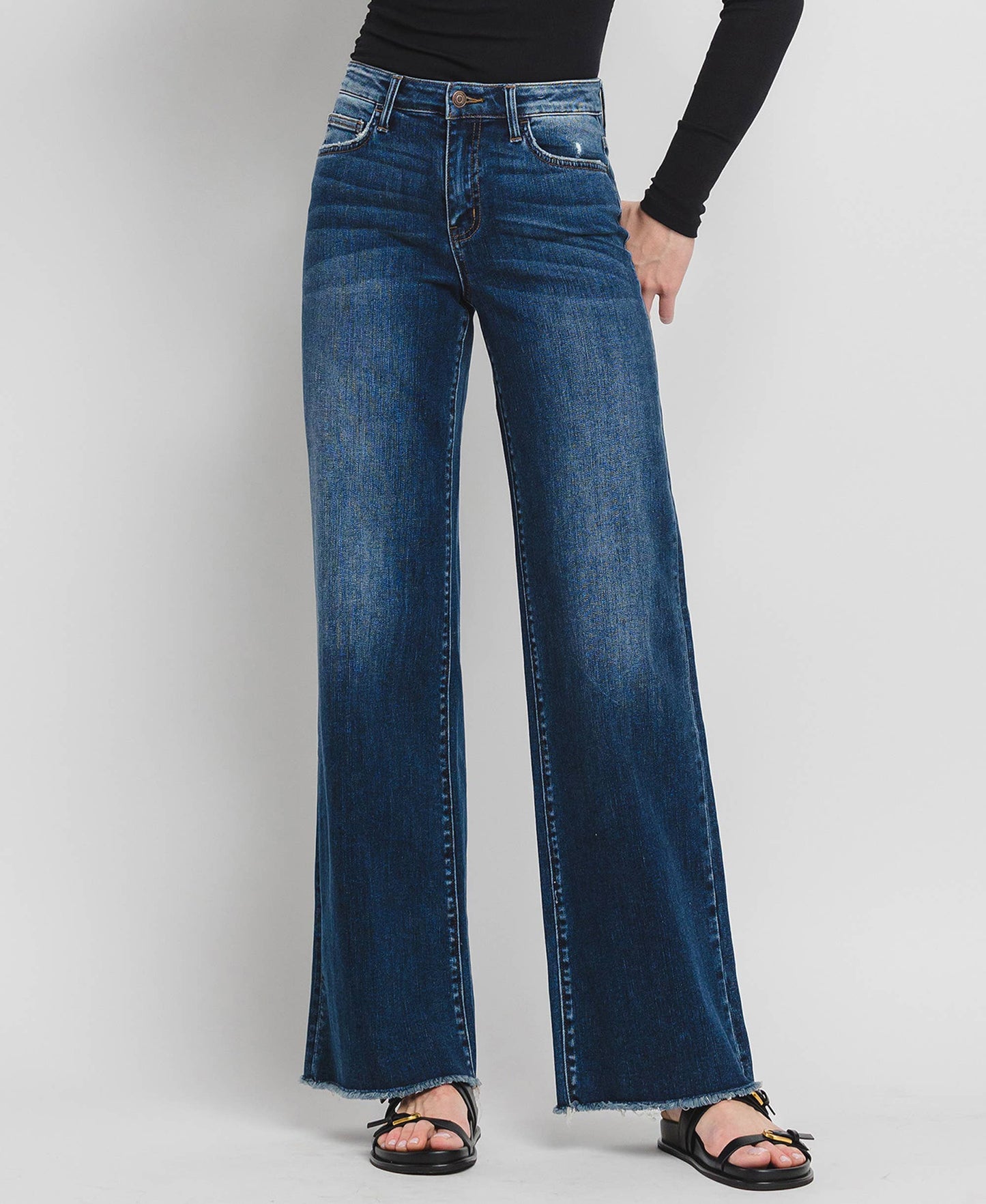 Dark Wash Wide Leg Jeans