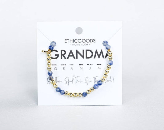 Gold Morse Code Bracelet | GRANDMA: Lapis