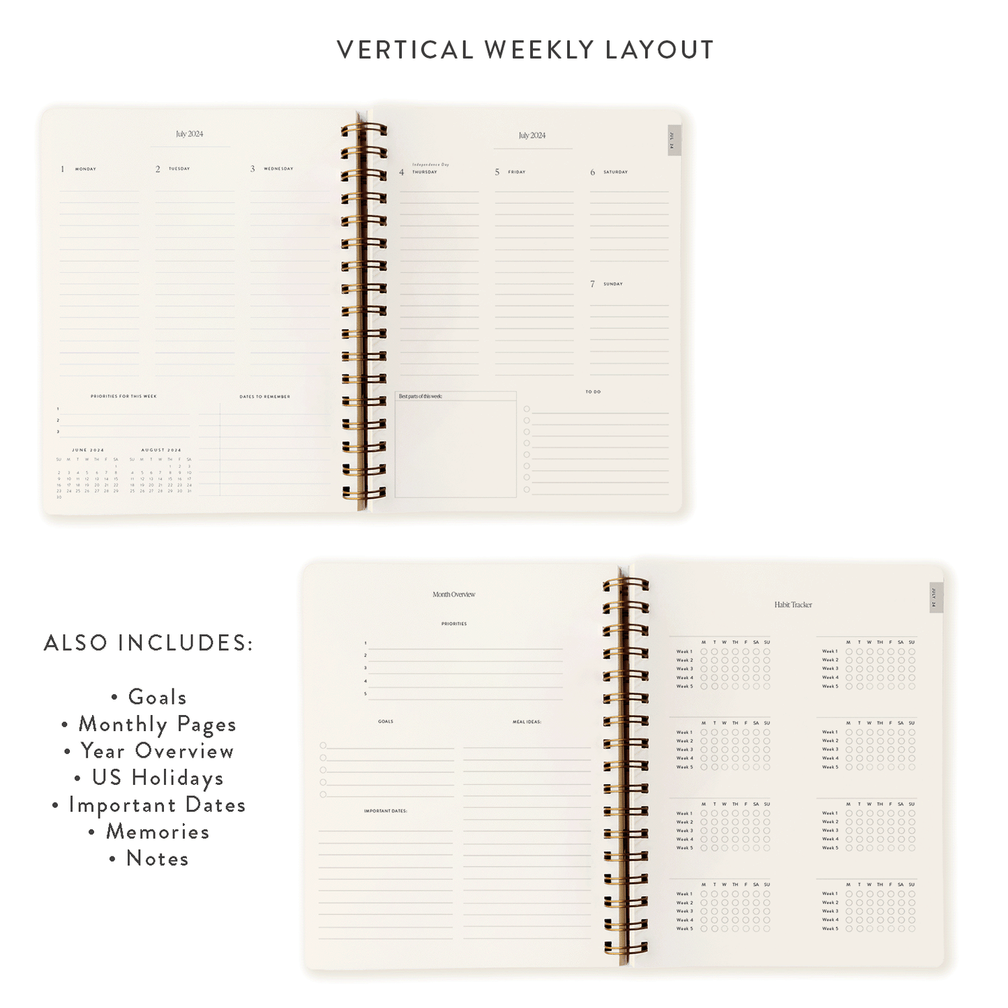 2025 Duck Weekly Planner (Jan - Dec)