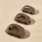 Flat Round Hair Clip | Large | Truly Taupe Quilted