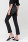 High Rise Cropped Straight Jeans in Black