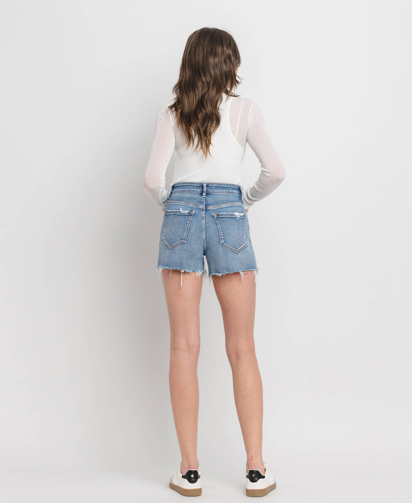 Rebecca High Rise A-Line Denim Shorts