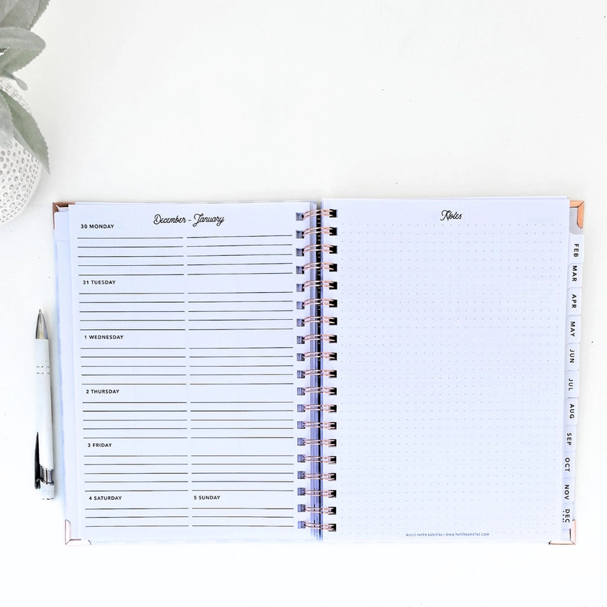 2025 Pressed Coffee Planner in Powder Blue