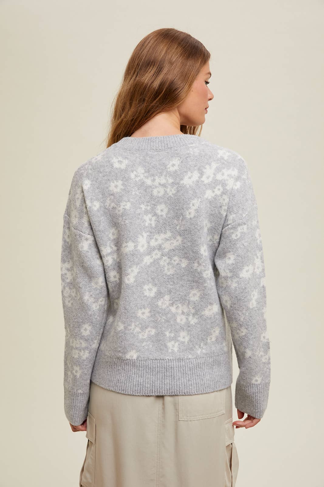 Floral Brushed Cozy Sweater