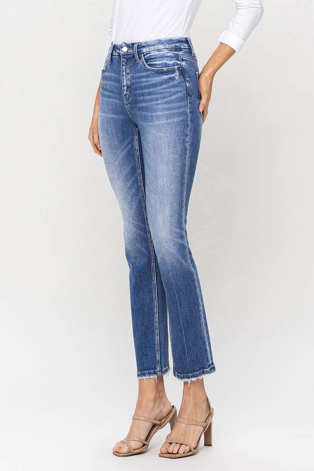 High Rise Slim Straight Jeans