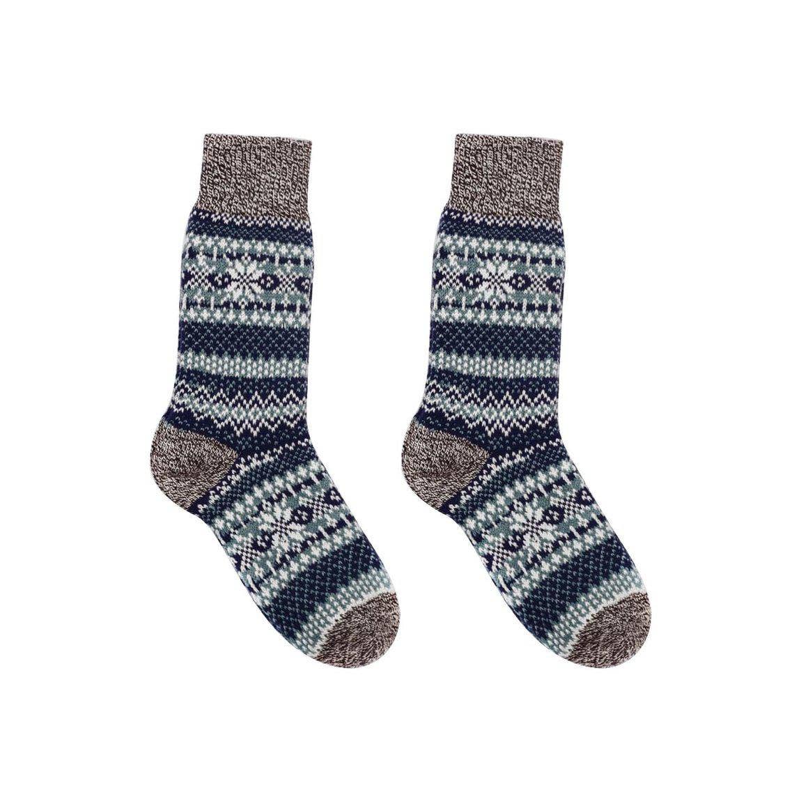 Asenka - Teal Nordic Wool Socks