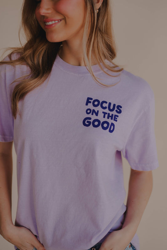 Focus On The Good Tee - Lavender | Christian Faith Tee