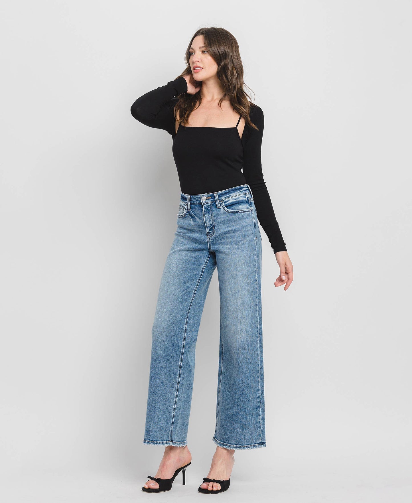 High Rise Wide Leg Jeans