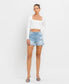 Mid Rise Boyfriend Denim Shorts