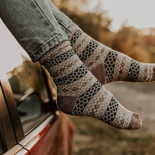 Torsten - Cinnamon Nordic Wool Socks