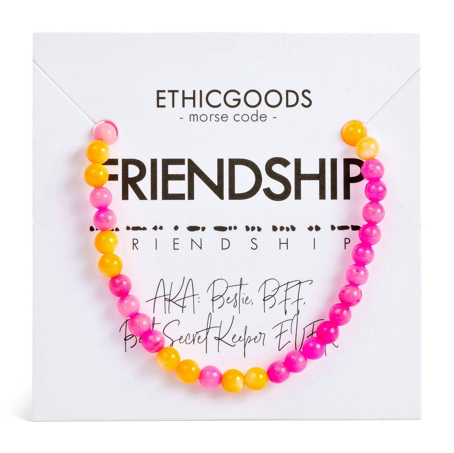 Morse Code Bracelet | FRIENDSHIP: Lavender Jade & Howlite