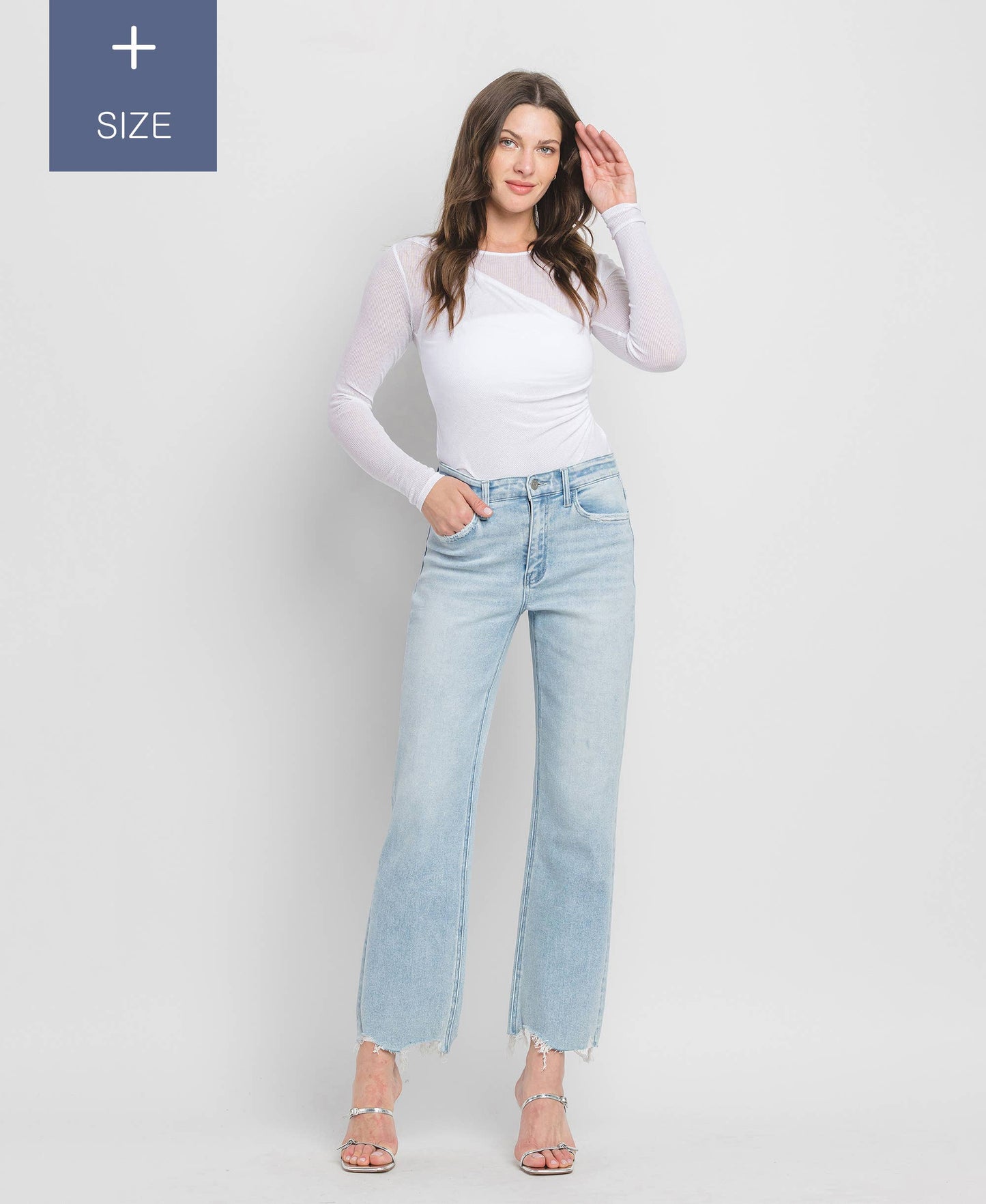 The Slim Wide Leg Jean in Plus Size