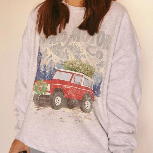 Christmas Bronco Graphic Sweatshirt