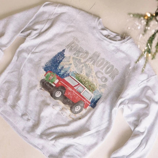 Christmas Bronco Graphic Sweatshirt