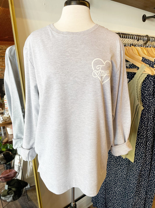 Fayette Love Grey French Terry Sweatshirt