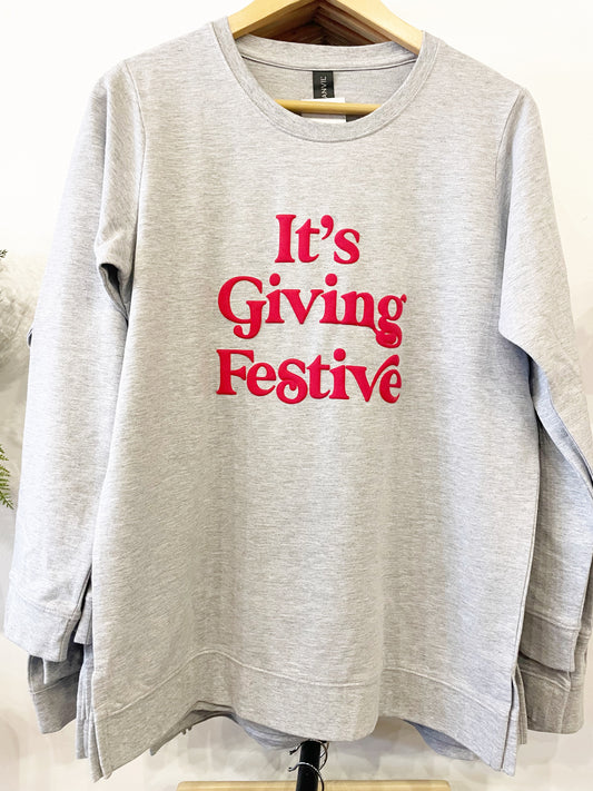 Giving Festive Graphic Sweatshirt