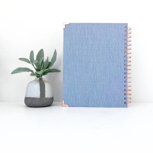 2025 Pressed Coffee Planner in Powder Blue