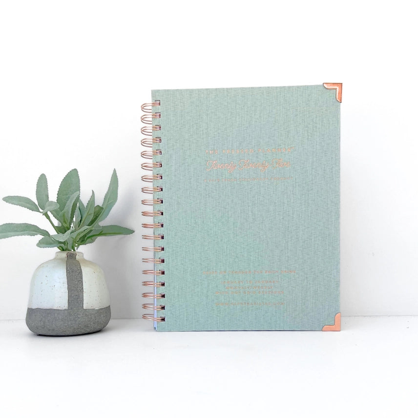 2025 Pressed Coffee Planner in Sage Green