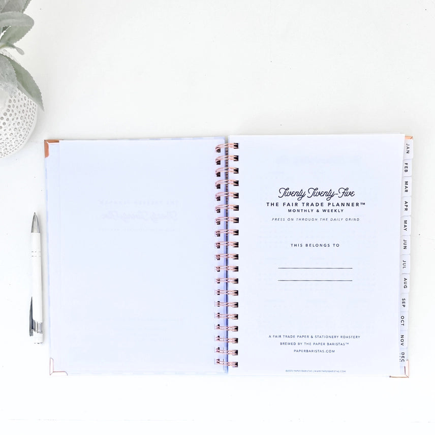 2025 Pressed Coffee Planner in Powder Blue