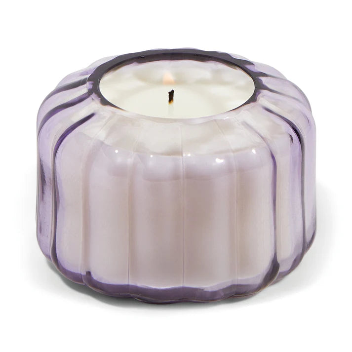 Salted Iris Ripple Purple Glass Candle