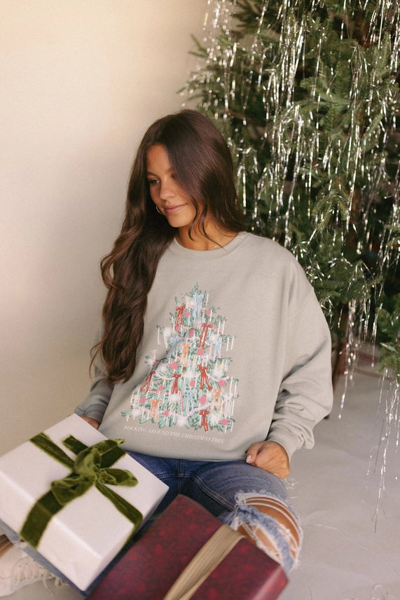 Christmas Tinsel Tree Sweatshirt