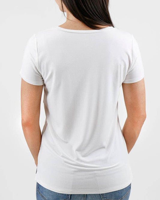 True Fit Perfect Pocket Tee in Ivory