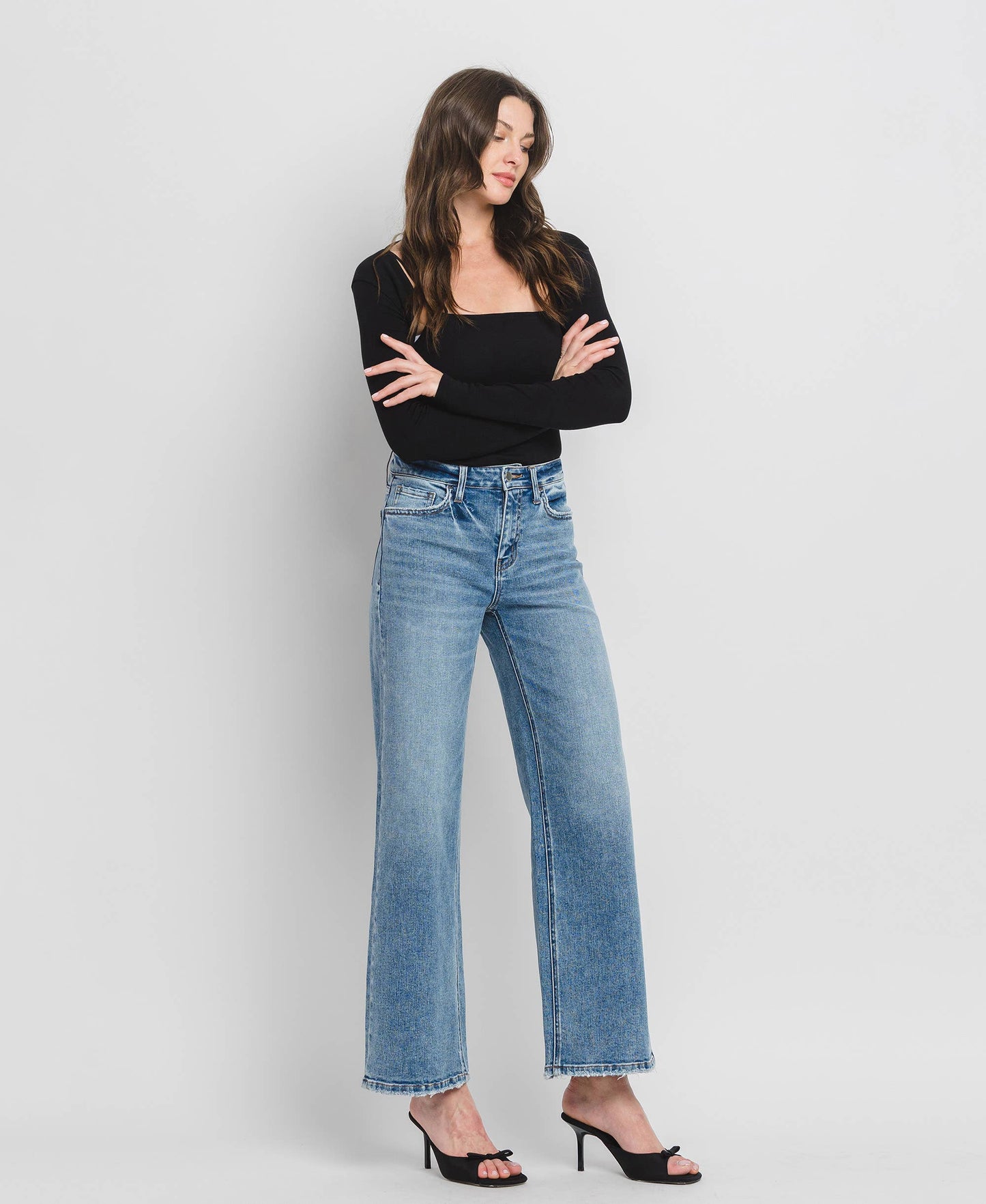 High Rise Wide Leg Jeans