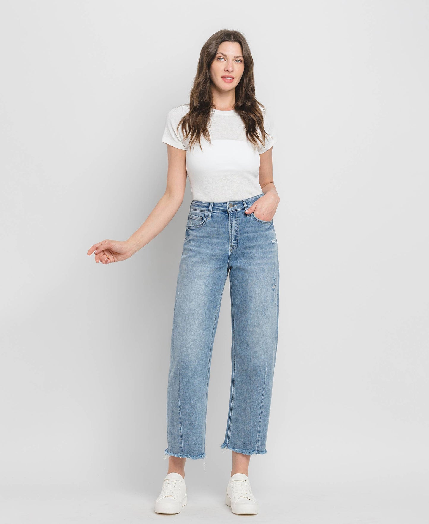 High Rise Barrel Jeans