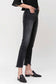 High Rise Cropped Straight Jeans in Black