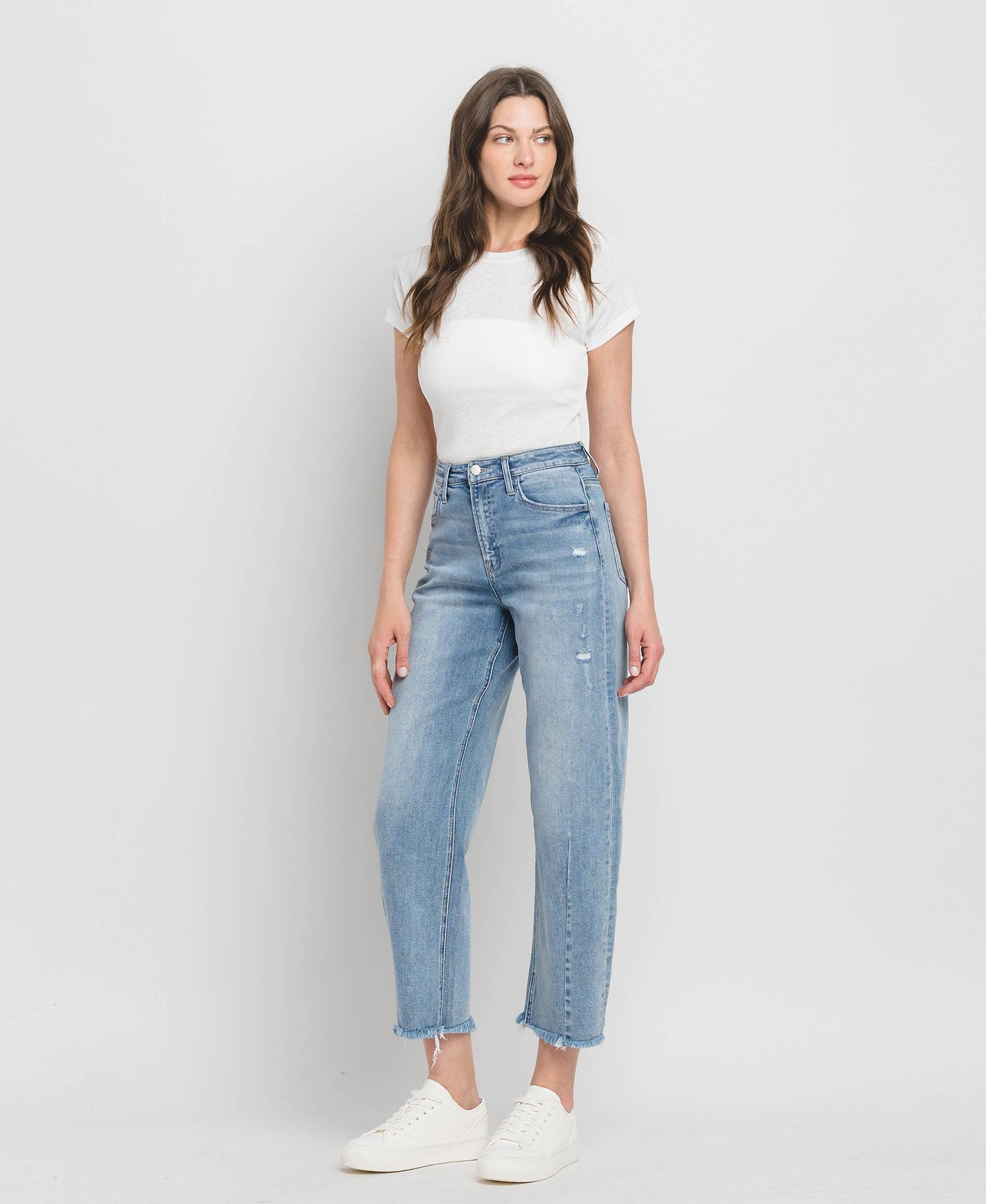 High Rise Barrel Jeans