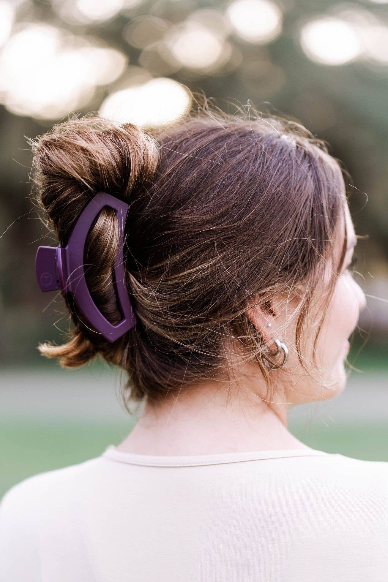 Open Burgundy Bliss Large Hair Clip