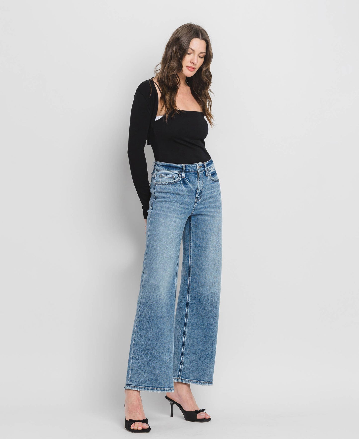 High Rise Wide Leg Jeans