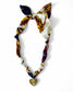 Venice Knotted Scarf Heart Charm Necklace Gold Filled