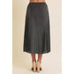 Shimmering Pleated Skirt in Charcoal