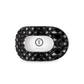 Flat Round Hair Clip | Medium | Jet Black Quilted