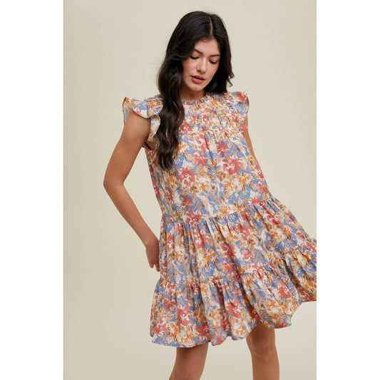 Floral Tiered Mini Dress