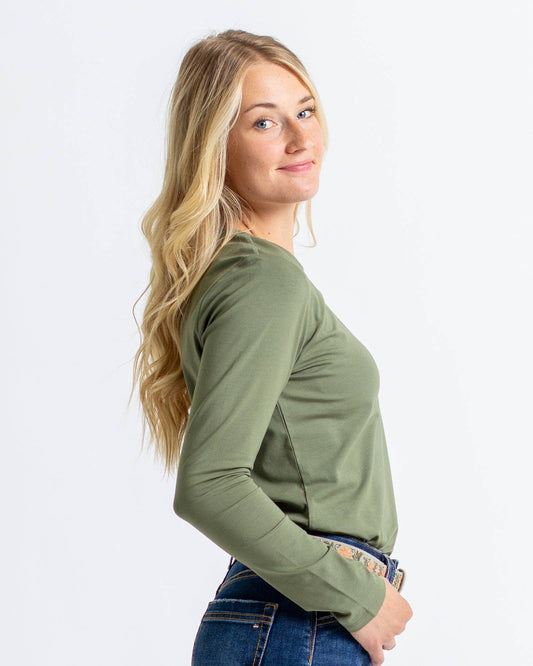 Essential Long Sleeve in Eucalyptus