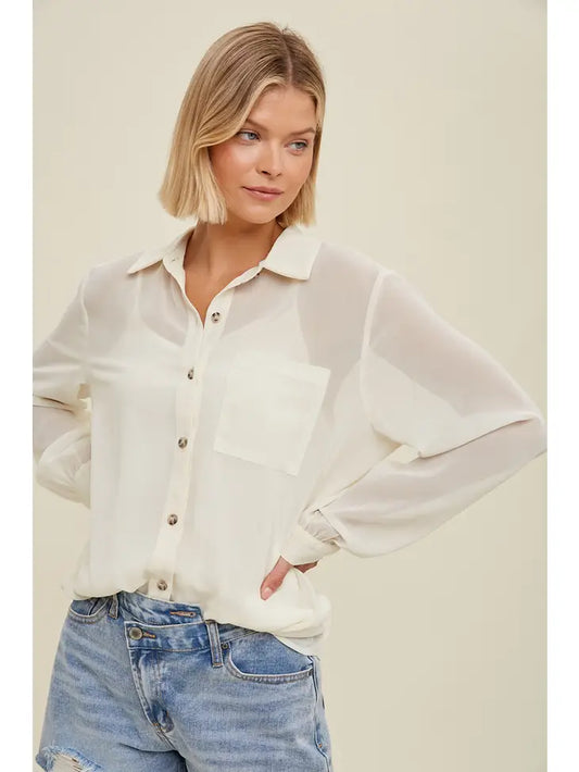 Evelyn Cream Blouse