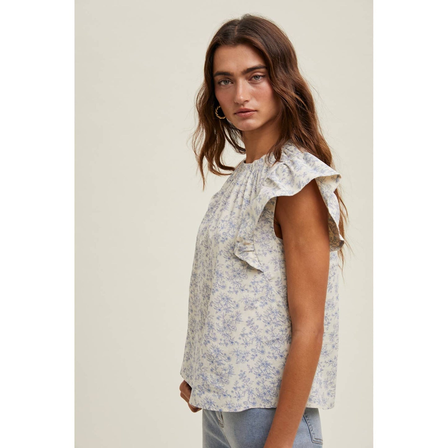 Belleann Ruffle Sleeve Blouse