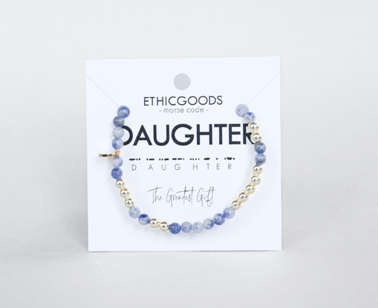 Gold Morse Code Bracelet | DAUGHTER: Lapis