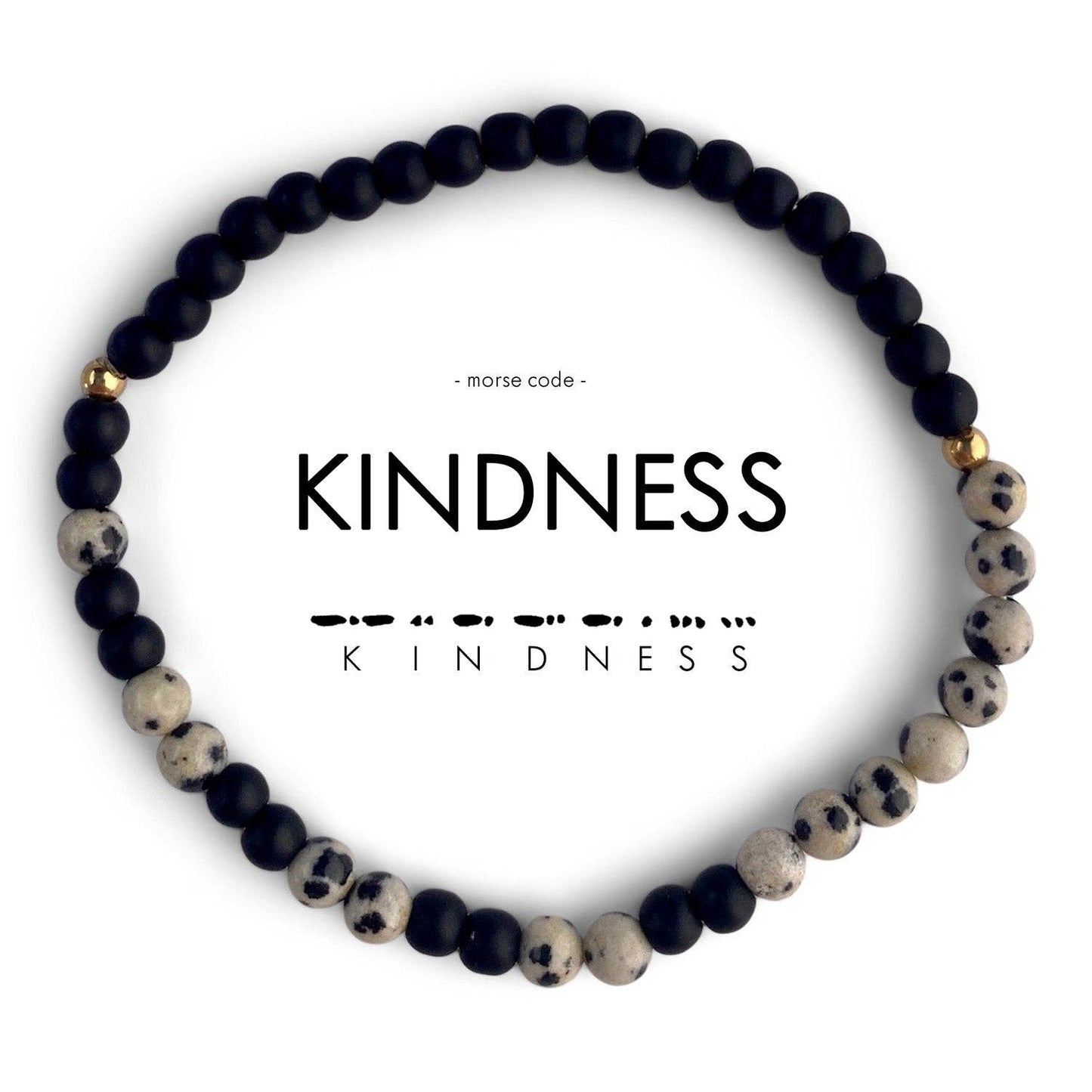 Morse Code Bracelet | KINDNESS: Light Grey & Lilac