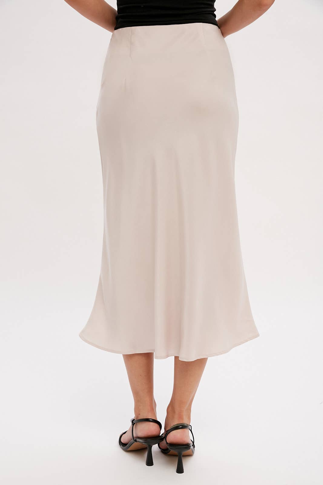 Pearl Midi Satin Skirt