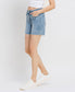 Loretta High Rise Midi Denim Shorts