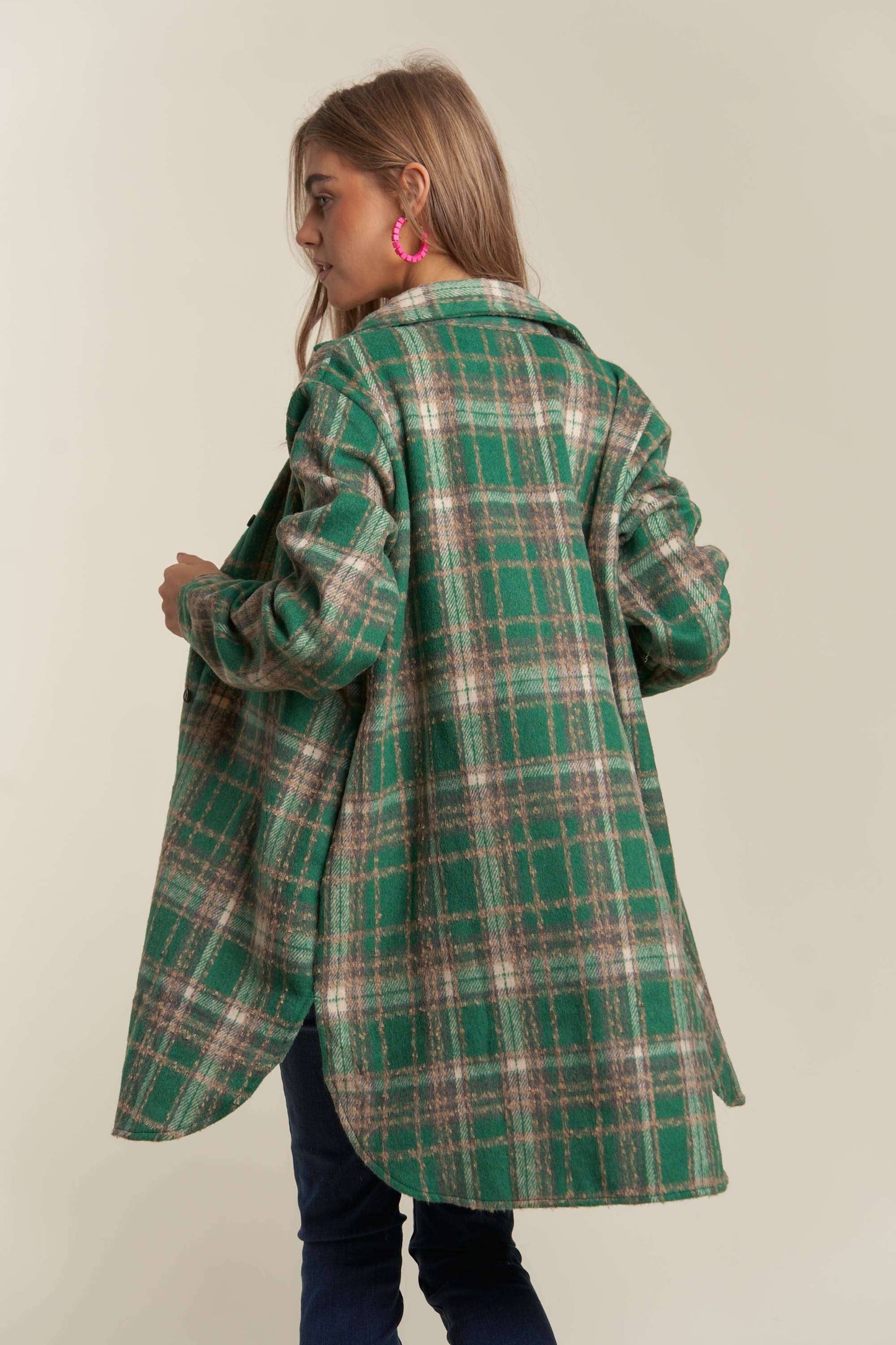 PLUS Juniper Long Plaid Shacket