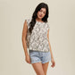 Wishlist white and black floral cap sleeve blouse